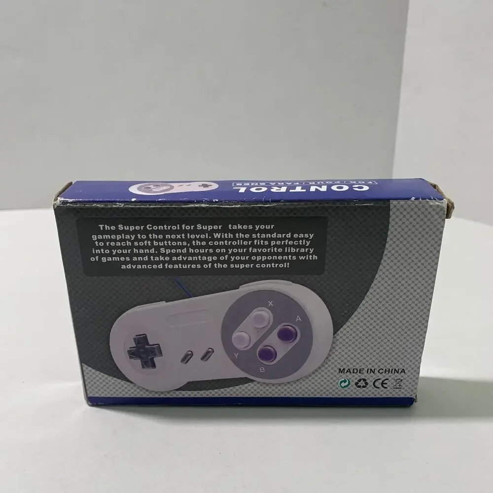 Controller For Super Nintendo Wired Gray SNES Gaming